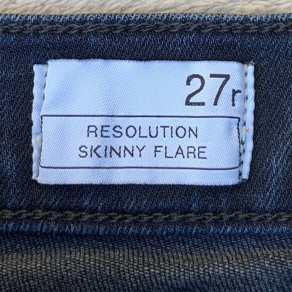 Gap 1969 High Rise Resolution Skinny Flare Jeans Sz27 - Picture 13 of 16